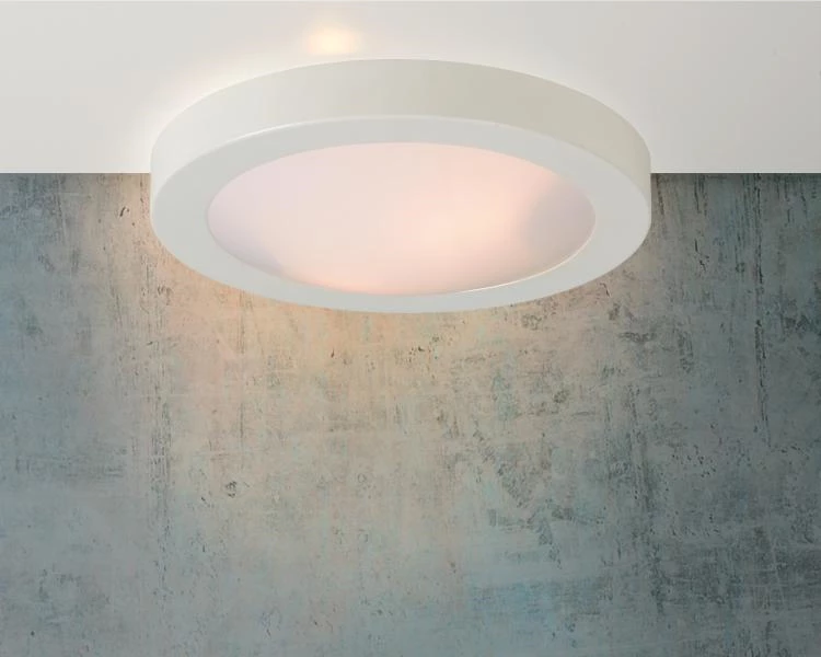 Lucide FRESH - Flush ceiling light Bathroom - Ø 35 cm - 2xE27 - IP44 - White - ambiance 2